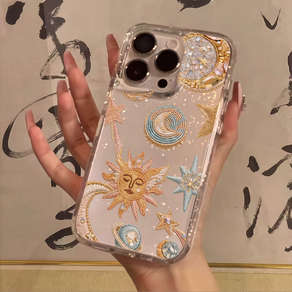 Creativity Stars Moon Clear Gl - Clear Shockproof Bumper Case 评论和价格