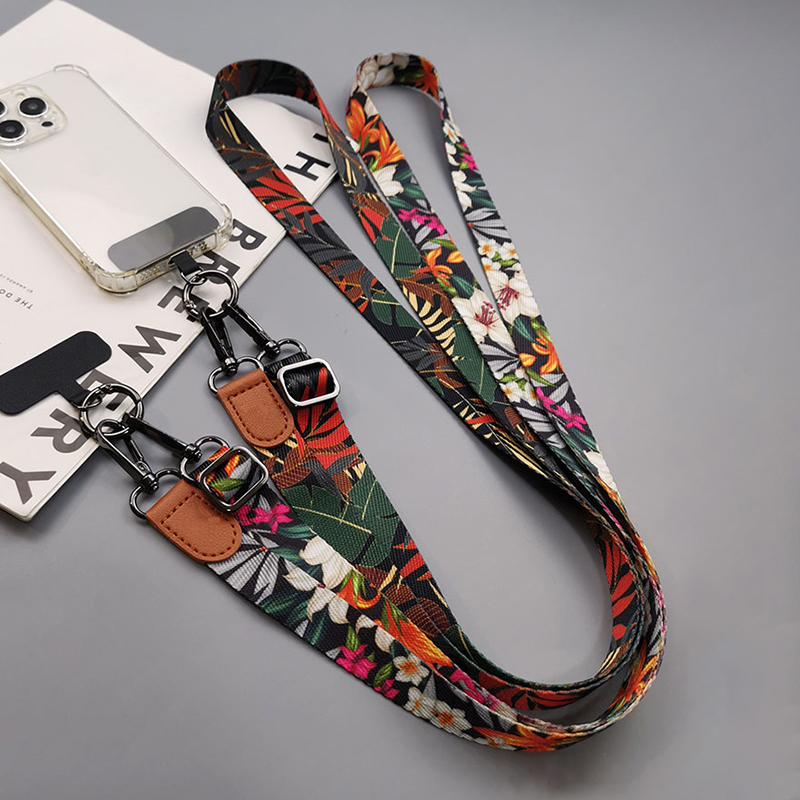 Tropical Pattern Crossbody Cel - Crossbody Lanyard Neck Strap Case 评论和价格