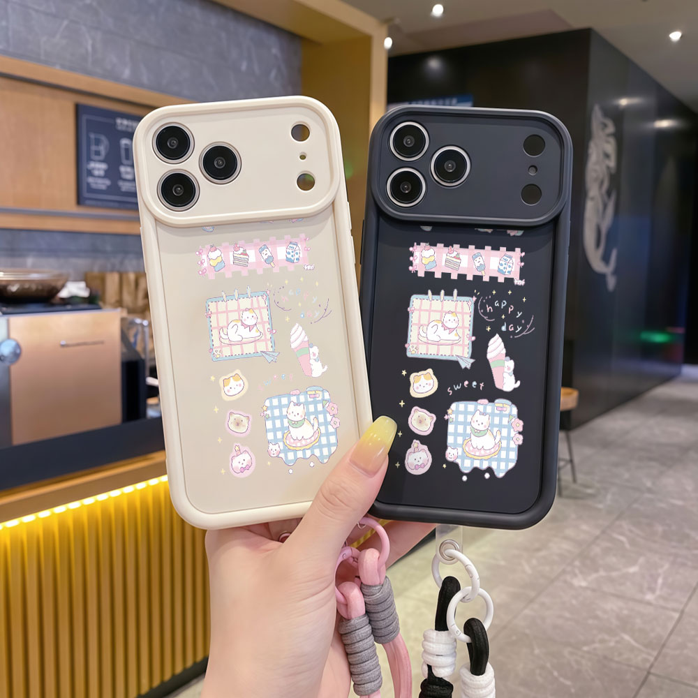 Wrist Strap Cartoon Cute Cat L - Cute Cartoon Wrist Strap Silicone Case 评论和价格