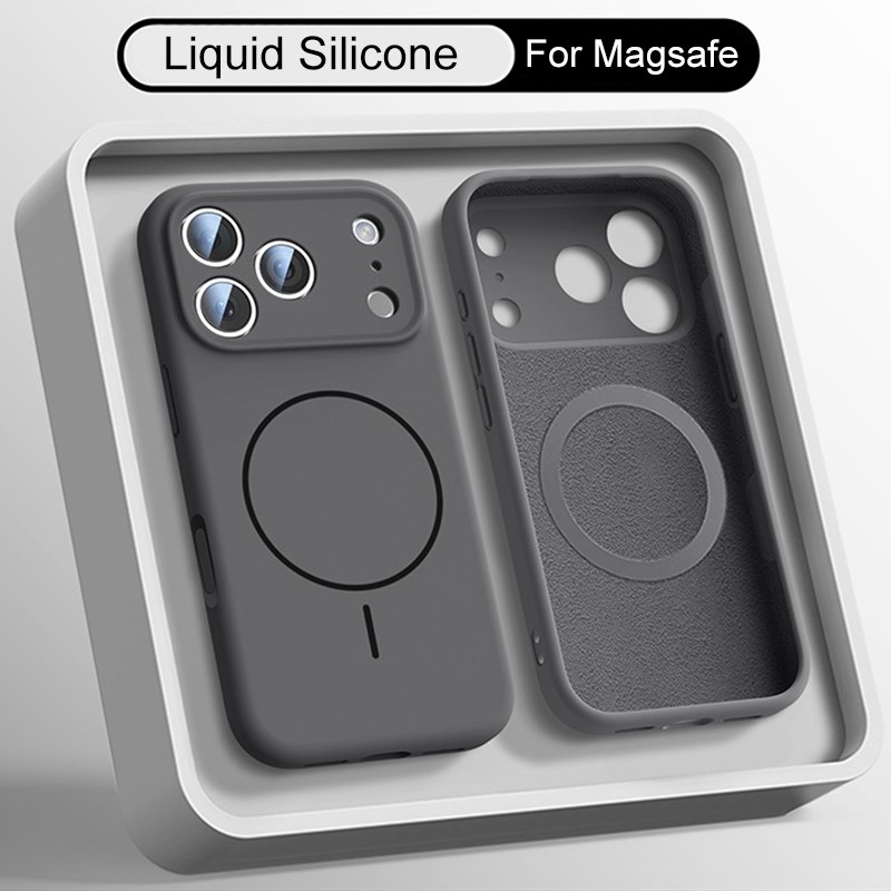 Luxury Liquid Silicone Case Fo - Liquid Silicone Magnetic Phone Case 评论和价格