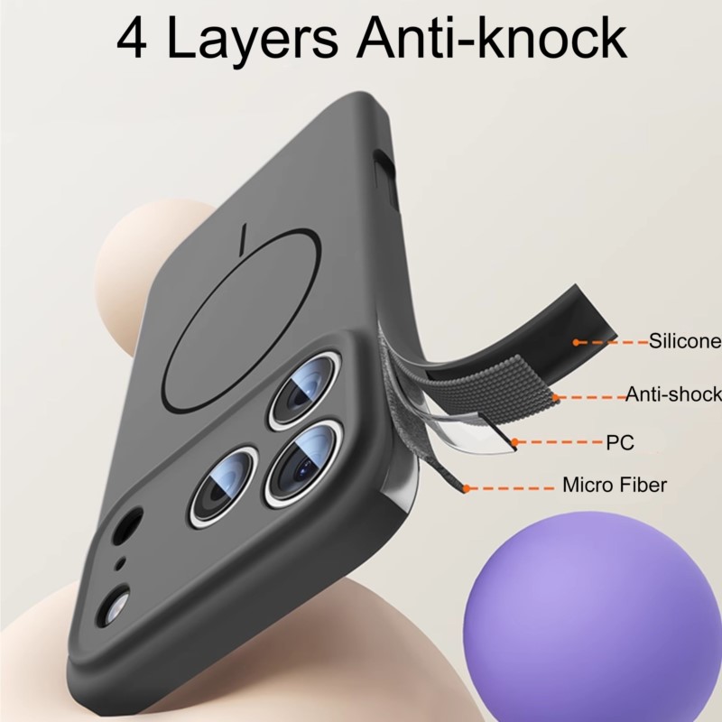 Luxury Liquid Silicone Case Fo - Liquid Silicone Magnetic Phone Case 评论和价格