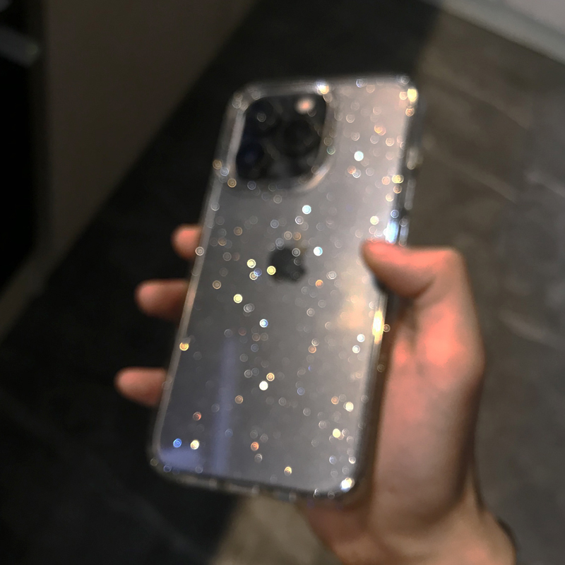 Transparent Simple Glitter Pho - Clear Shockproof Bumper Case 评论和价格