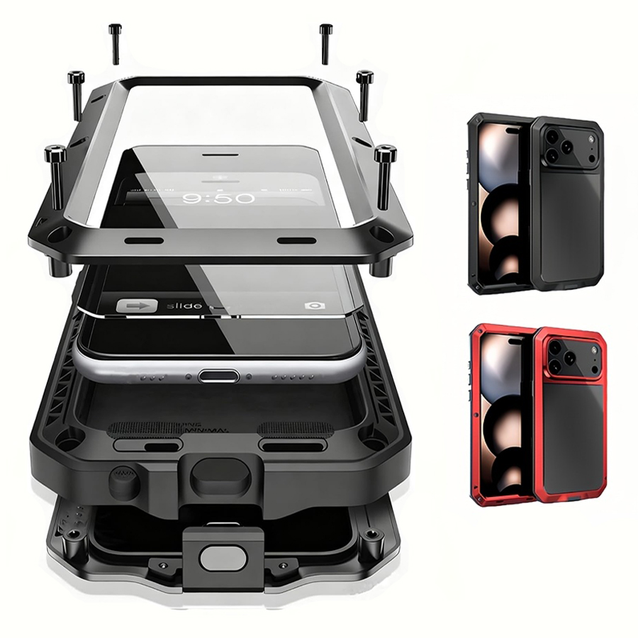Heavy Duty Metal Armor Phone C - Heavy Duty 360 Full Body Protective Case 评论和价格